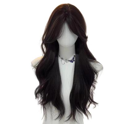 韩式中分大波浪假发全头套超自然