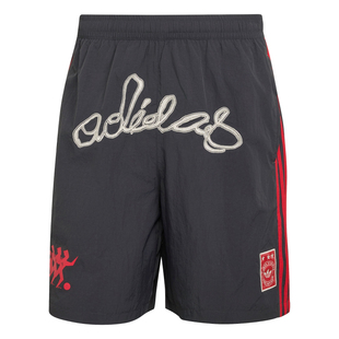 日常通勤百搭休闲印花宽松运动短裤男装新款adidas阿迪达斯三叶草