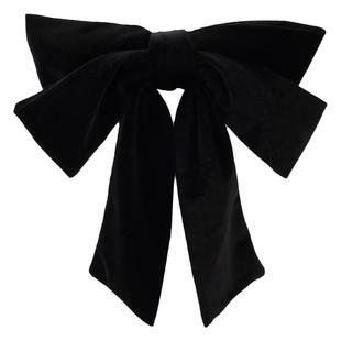 黑色超大蝴蝶结头饰发夹显脸小夸张顶夹后脑勺高端法式发卡发饰秋
