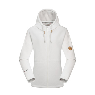 LAFUMA乐飞叶户外秋冬Polartec保暖抓绒衣女士宽松连帽摇粒绒外套