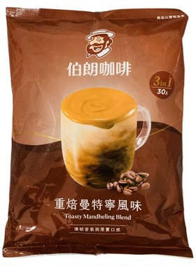 伯朗三合一曼特宁风味速溶咖啡