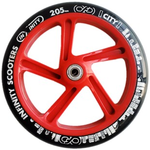 橡胶轮子8寸脚轮电动轮滑板车轮椅200MM万向轮买菜拖车轮PU爬楼车