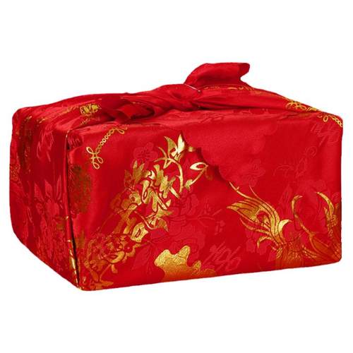 结婚包袱皮喜包袱布正方形红色婚礼新娘陪嫁婚庆用品包裹布喜盆布