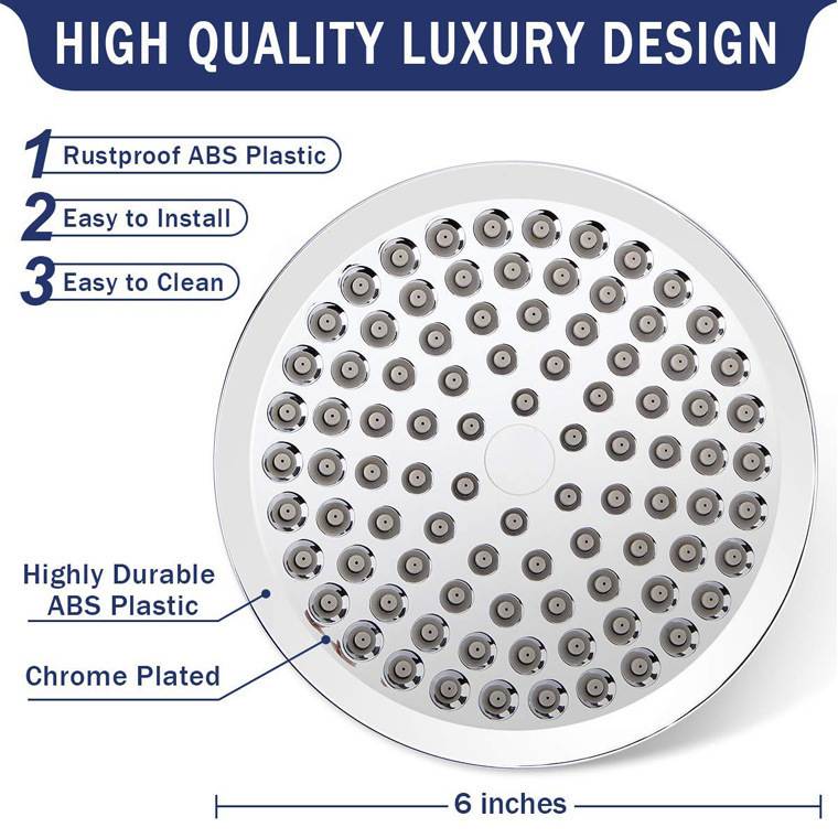 跨境淋浴器三功能手持花套装英寸浴室喷喷淋支架软管顶洒热销6贴