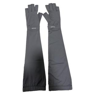 出日本UPF50+遮阳防晒冰袖套女夏季防紫外线长款手套开车宽松露指