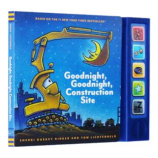 预售 晚安，工地上的车 纸板发音书 英文原版 Goodnight Goodnight Construction Site 幼儿STEM科普图画书