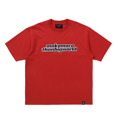 Makemore质感牙刷绣美式短袖T恤
