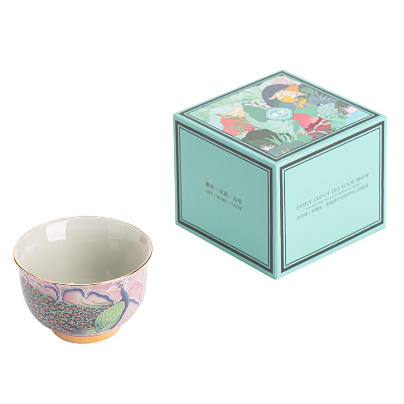 珐琅彩孔雀主人杯功夫茶具