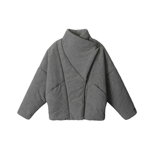 AIRHOOD 五折设计感高领宽松棉服女秋冬款高级感情侣加厚外套