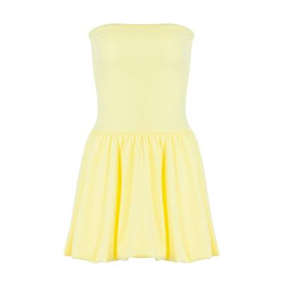 纯色高级感抹胸连衣裙蓬蓬裙