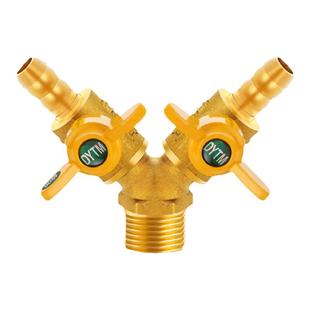 德国燃气三通阀门带开关专用煤气阀分天然气表管道一分二球阀接头