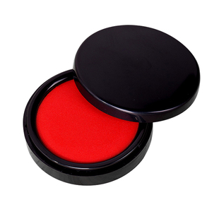 得力印泥印台红色印油财务办公用品速干秒干印尼按手印发票专用章印章油盖章印台迷你小号便携