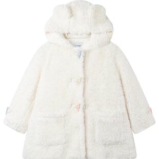 【软糖小熊】熊耳朵羊羔毛毛绒外套彩色牛角扣长大衣冬季女童加厚