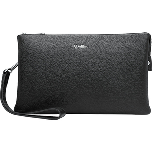 金利来信封包男商务新款真皮手包手拿包简约头层牛皮大容量男包