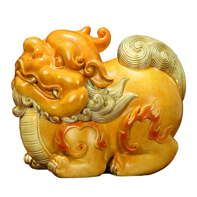 吉善堂黄铜财富貔貅摆件