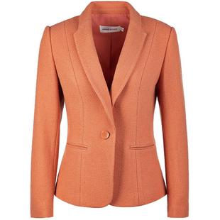 名师路羊羔毛呢外套女冬季新款长袖OL职业时尚口袋通勤西装