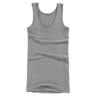 红豆男士背心纯棉全100%夏季宽松大码老年人汗衫老头爸爸运动健身