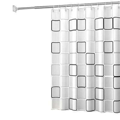 浴室防水布浴帘套装免打孔磁性