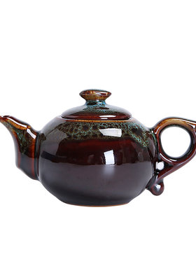 窑变侧把壶套装家用陶瓷功夫茶具