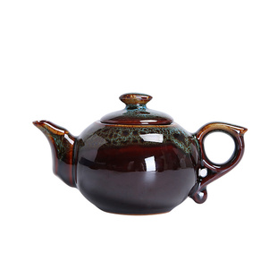 窑变茶壶侧把壶公道杯盖碗三才碗茶盏功夫茶具套装家用陶瓷