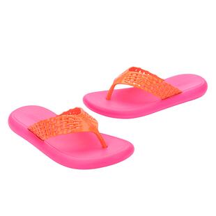 Melissa梅丽莎女士秋季款撞色拼接编织夹脚人字拖时尚拖鞋35786