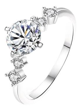 四爪半臂戒指闪耀星空1克拉