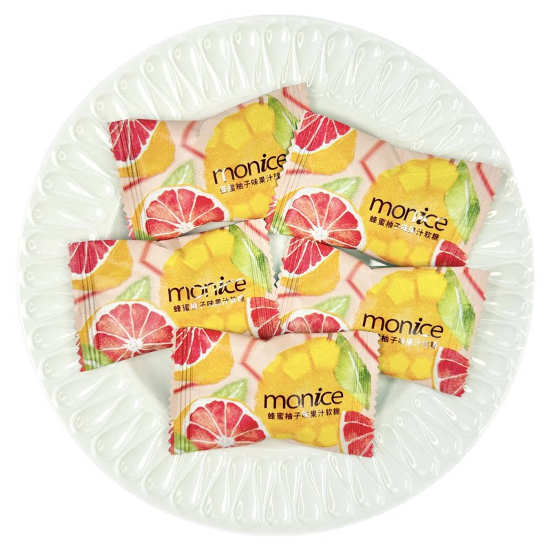 Monice茉奈蜂蜜柚子味果汁软糖结婚庆喜糖果接待休闲出游零食散装