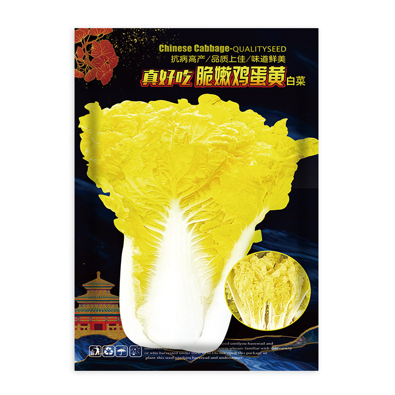 鸡蛋黄大白菜种子北京小杂56蔬菜种孑快菜黄心菜种籽四季夏阳白菜