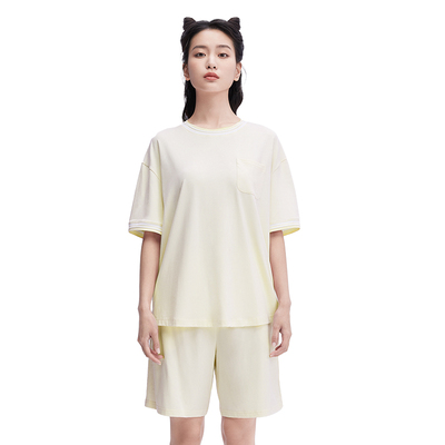 猫人轻氧睡衣2024春季新款家居服短袖长睡裙夏超薄凉感女款莫代尔