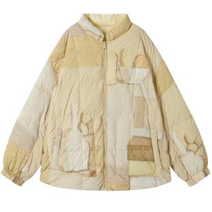 谜底两面穿羽绒服女2025年冬季新品立领百搭鸭绒短款女254MY1705