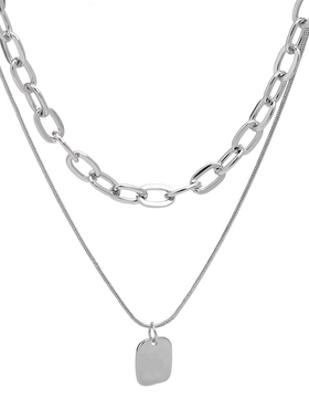 轻奢小众吊牌双层叠戴金属卫衣