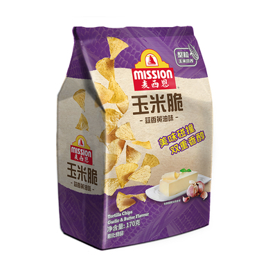 麦西恩食品蒜香味薯片玉米脆
