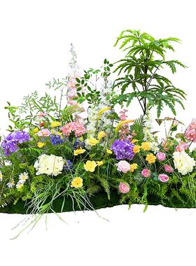 wo+仿真绣球吊钟树绿植花艺造景