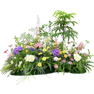 wo+仿真绣球花风铃花马醉木吊钟绿植花艺造景商场服装店橱窗摆放