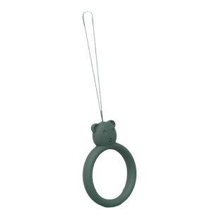 小熊指环挂绳手腕软手绳适用苹果16手机壳简约纯色液态硅胶结实耐用airpods短款便携u盘防摔华为mate60pro绳