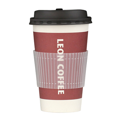 透明塑料杯套隔热杯套一次性塑料