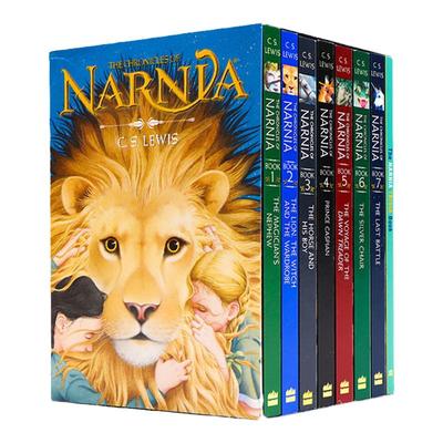 纳尼亚传奇英文原版 新版8册盒装全套 The Chronicles of Narnia 英文小说原著 青少年课外读物英国魔幻小说书C.S Lewis 刘易斯