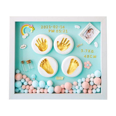 宝宝手足脚印胎毛脐带纪念品礼物