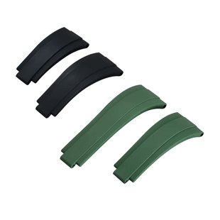 代用劳力士橡胶表带迪通拿游艇名仕日志黑蓝绿水鬼GMT钢片胶带20