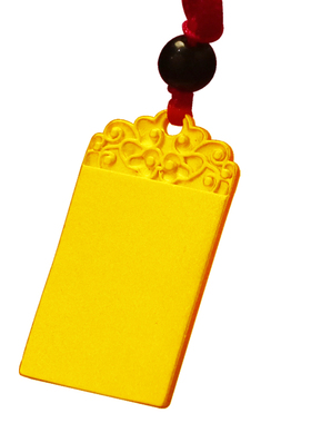 越南沙金吊坠男无事牌磨砂光面