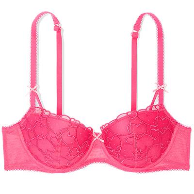 维密PINK性感网纱聚拢文胸内衣女