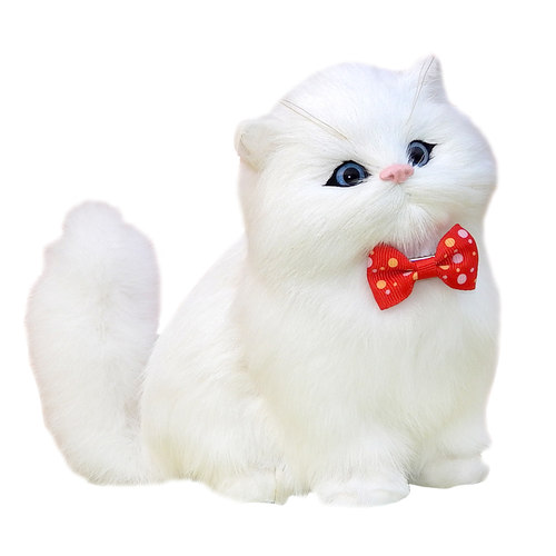 猫咪玩偶毛绒玩具会叫假猫咪仿真小猫猫元素礼物动物模型公仔摆件