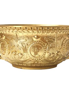 纯铜如意聚宝盆摆件招财米缸