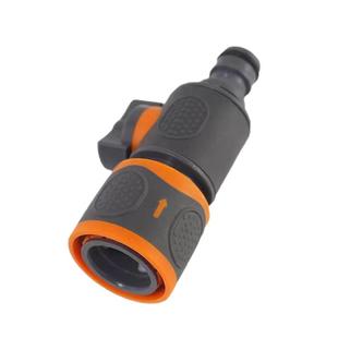 纯铜双向奶嘴对接直通阀门洗车水管园林球阀软管带开关快速接头