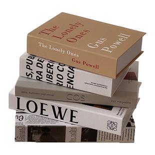 中古简约ins假书仿真书装饰品摆件书柜书房样板房书本桌面装饰书