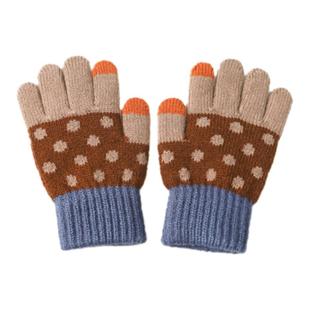 儿童手套冬季婴儿宝宝防冻针织手套男女宝五指手套男女童保暖手套