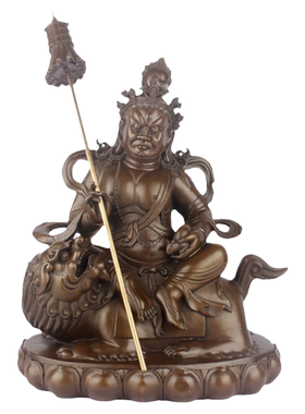 纯黄铜黄财神财宝天王客厅摆件