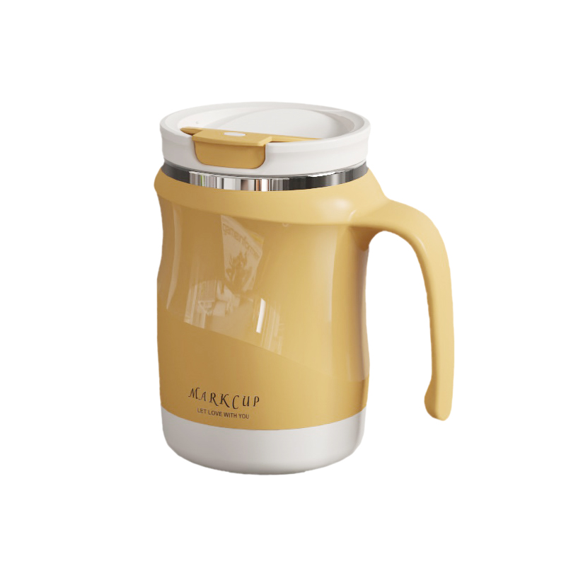 新款保温随身杯轻奢304不锈钢杯带盖马克杯办公室喝水杯咖啡杯子