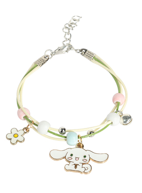 卡通小可爱陶瓷手链女生小清新兔子吊坠手绳夜市爆款手串简约百搭