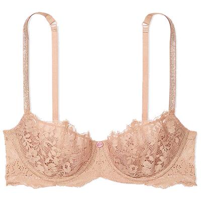 维密梦幻蕾丝闪亮肩带超薄文胸